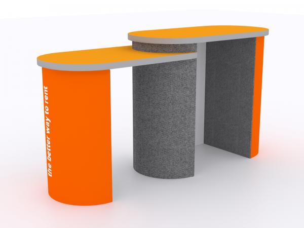 DI-672 Trade Show Pedestal -- Folding Fabric Panels -- Large Graphics (velcro-attached)